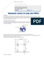 Movimiento Vertical de Caída Libre (MVCL) : Concepto