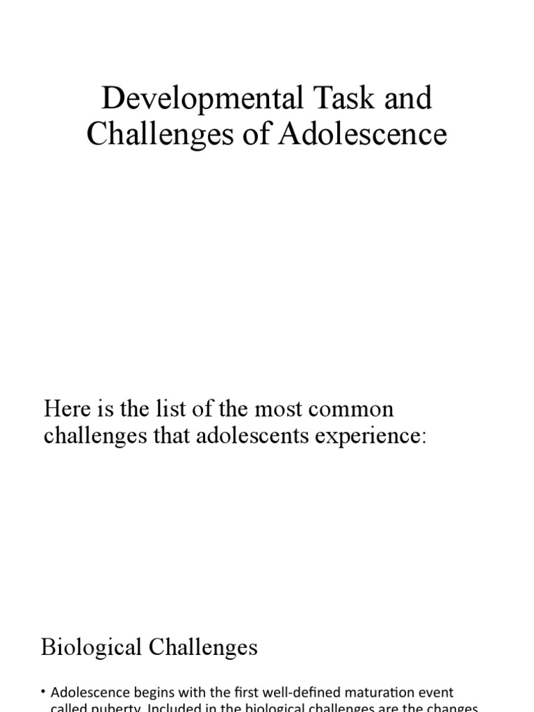 Adolescent Challenges Overview | PDF | Eating Disorder | Adolescence