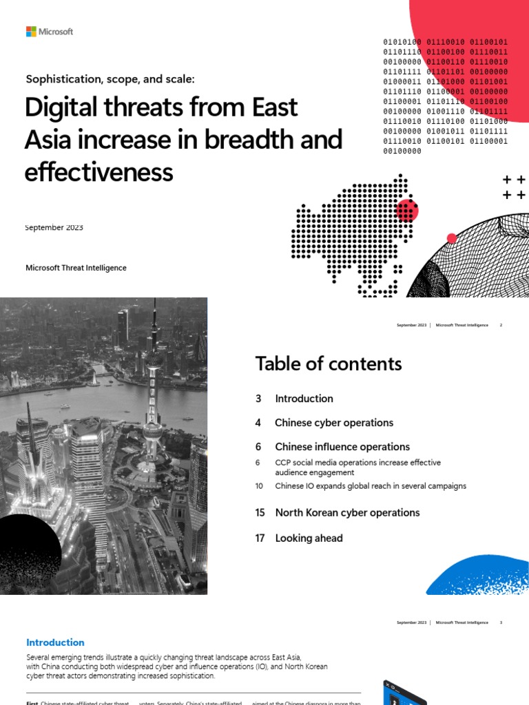 East Asia Cyber Threat Landscape 2023 | PDF | Security | Cyberwarfare