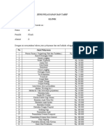 JENIS PELAYANAN DAN TARIF (Materai)