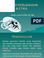 Budaya Perusahaan & Etika