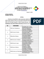 OO 2022 01 PSFTP CL 2022 01 FTO Deployment Dorm 6 Patrol