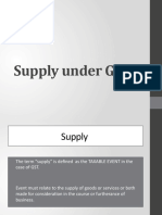 Supply Under GST
