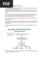 StringTokenizer in Java