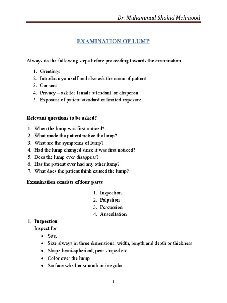 Examination of Groin Lumps and Hernias | PDF | Thumb | Anatomical Terms ...