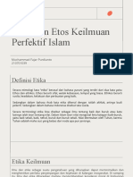 Etika Dan Etos Keilmuan Perfektif Islam