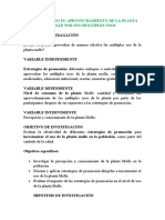 Promoviendo El Uso de La Planta Molle Por Sus Multiples Propiedades