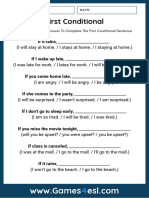 First Conditional Exercise PDF