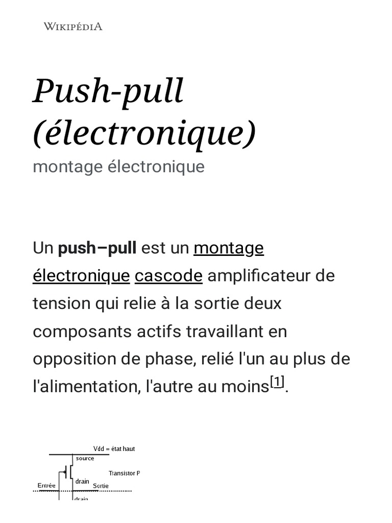 Montage électronique push-pull | PDF | Circuit électronique | Informatique