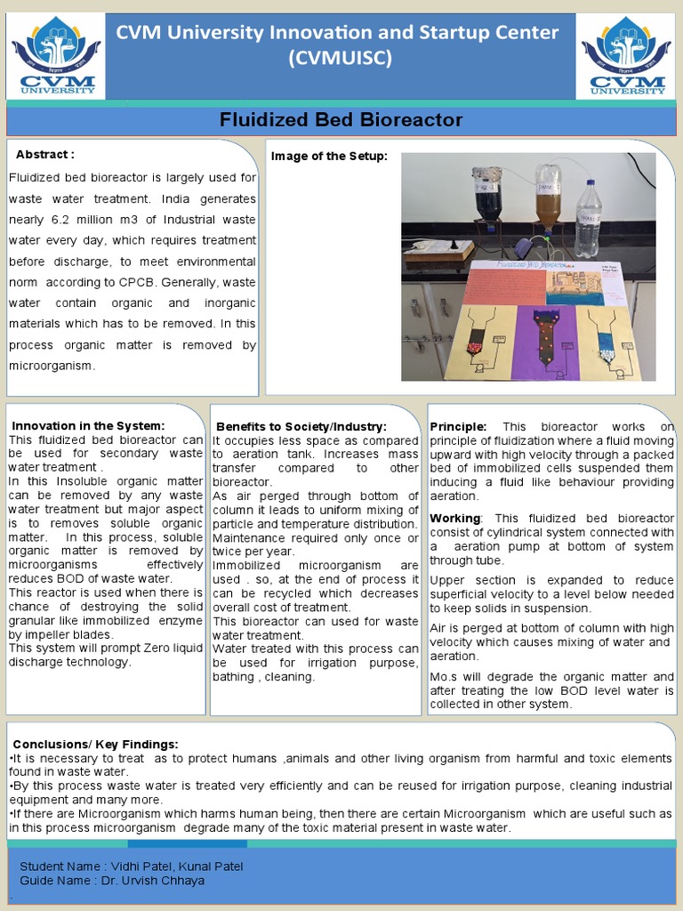 Fluidized Bed Bioreactor PDF Waste Water Treatment