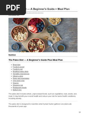 Healthline.com-The Paleo Diet a Beginners Guide Meal Plan