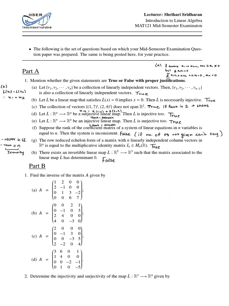 Math solutions pdf linear map matrix mathematics 