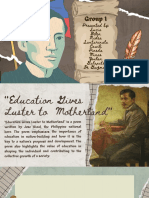 Rizal Education Gives Luster To MotherLand