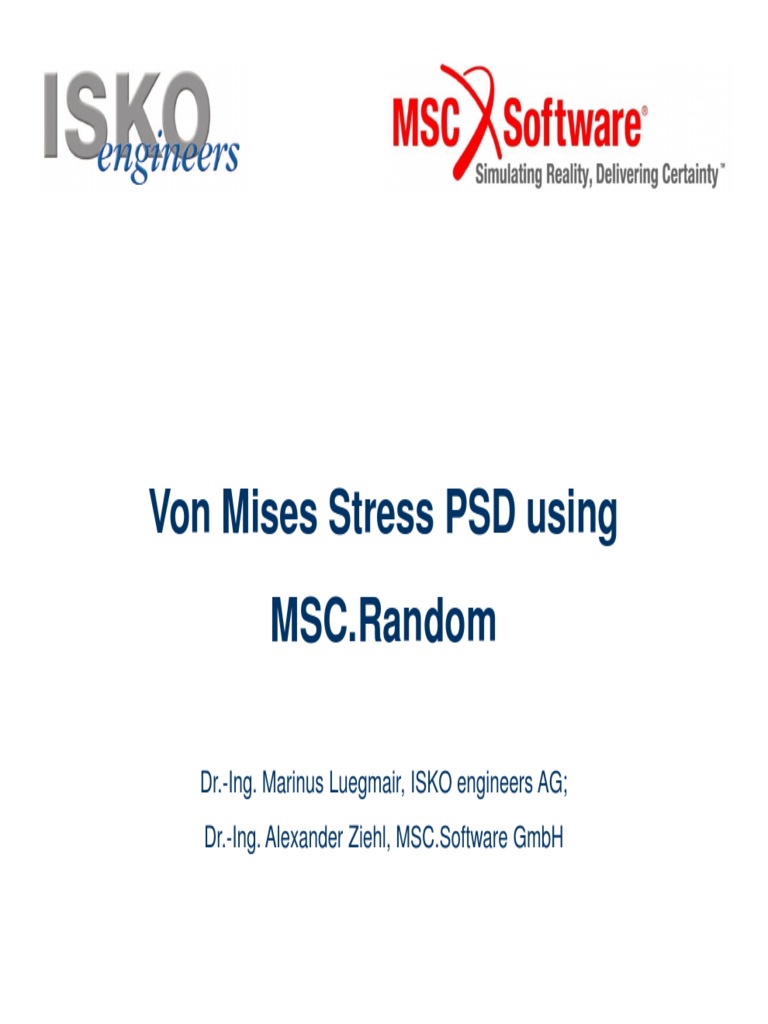 Von Mises Stress PSD Analysis with MSC.Random | PDF | Stress (Mechanics ...