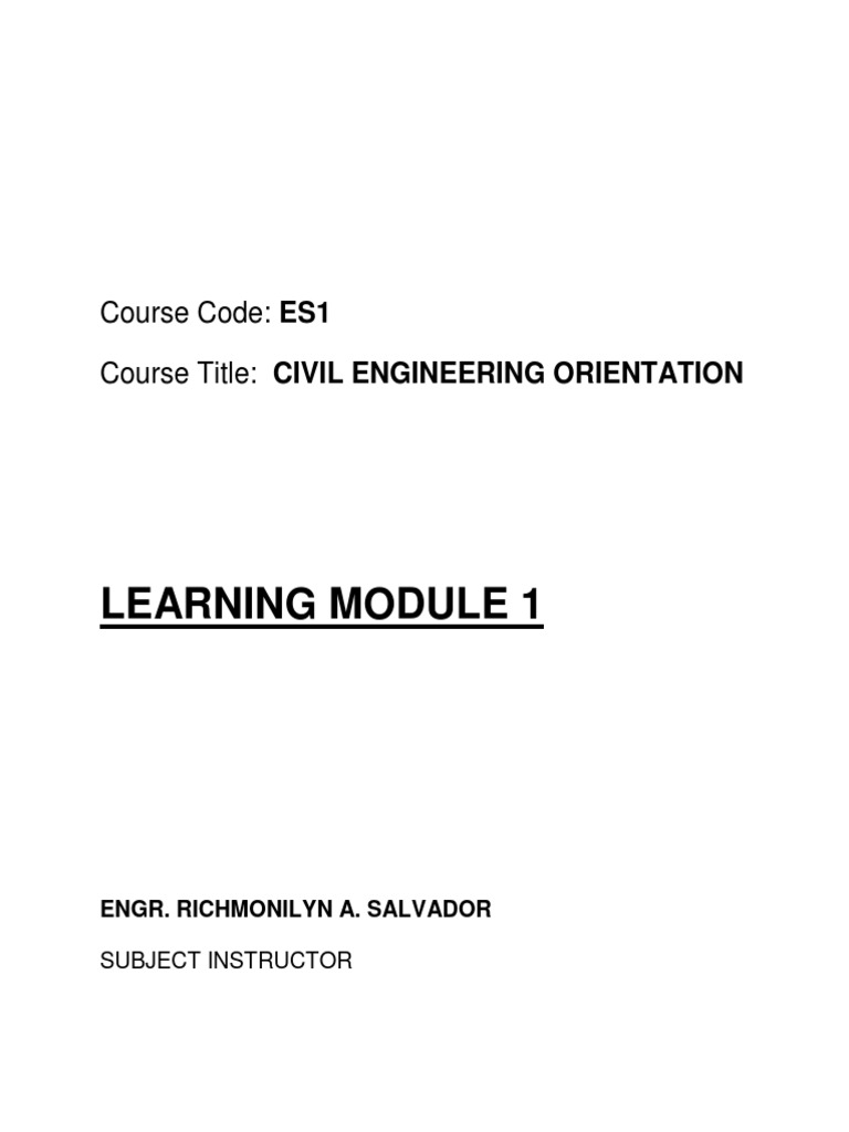 Civil Engineering Orientation Overview | PDF | Mechanical Engineering ...