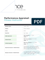BSBHRM411 Case Study - Bounce Fitness Performance Appraisal For Lachlan Miller V2021.1