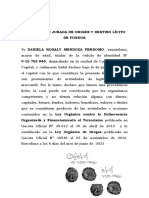 DECLARACIÓN JURADA DE ORIGEN Y DESTINO LÍCITO DE FONDOS EMISOR Firma Persona