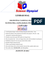 Soal Grand Final Jso Ips Level 1