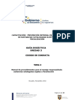 Manual de Procedimientos para El Manejo Responsable de Sustancias Catalogadas Sujetas A Fiscalización