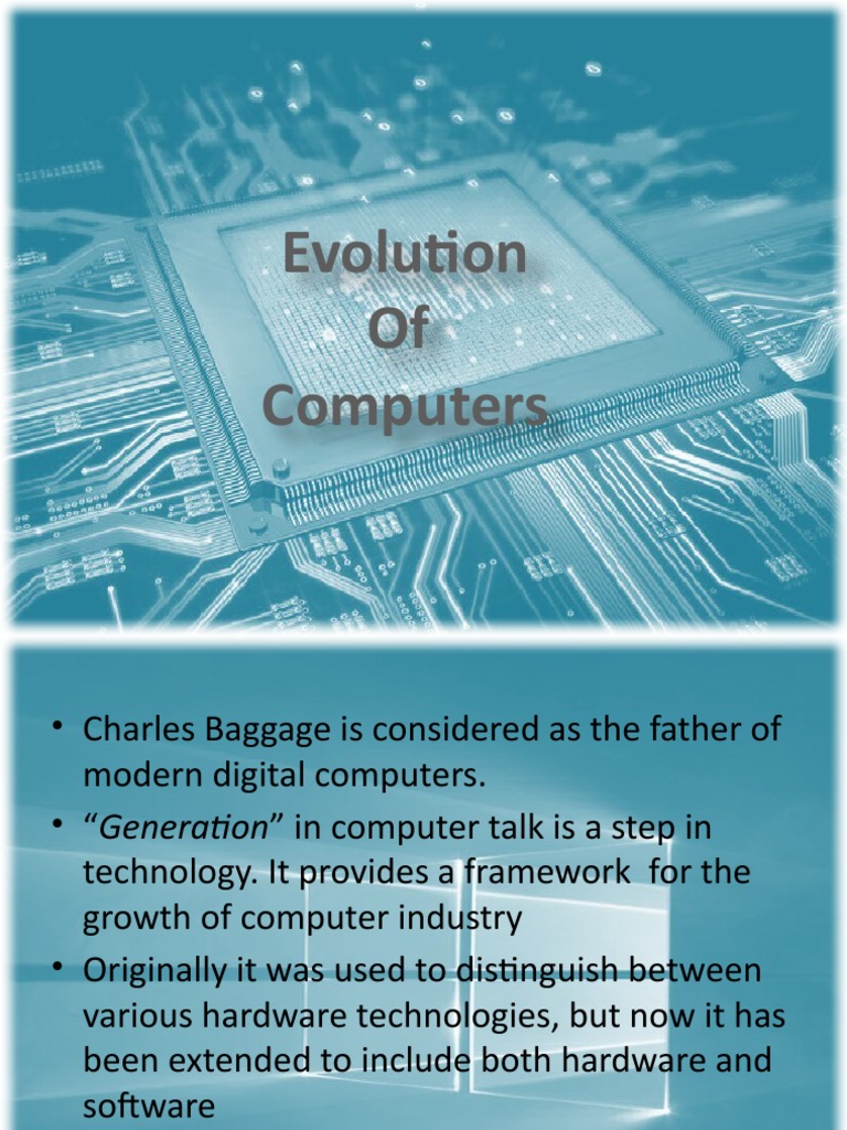 Evolution of computers pdf integrated circuit computer data storage