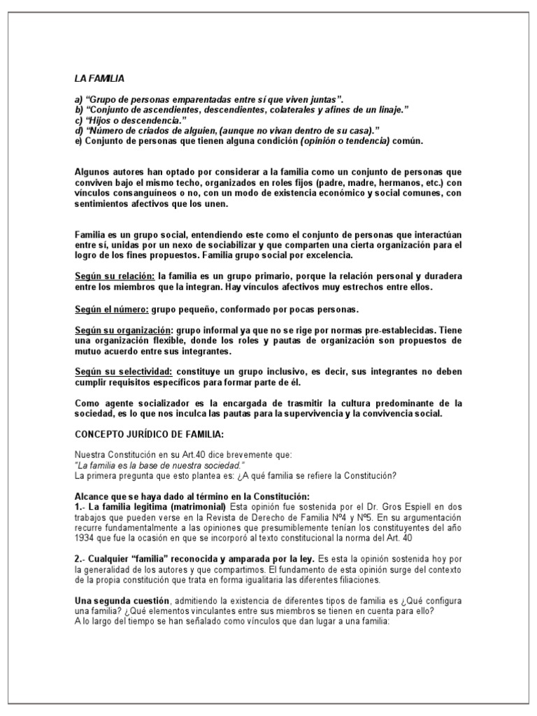 Concepto y Tipos de Familia en la Sociedad | PDF | Familia | Matrimonio