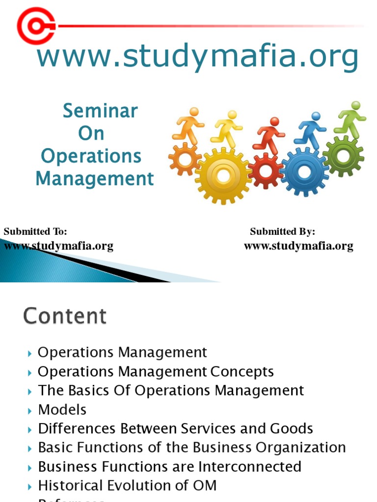 Historical Evolution of Operations Management | PDF | Operations ...
