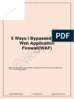 5 Ways I Bypassed Your Web Application Firewall (WAF)