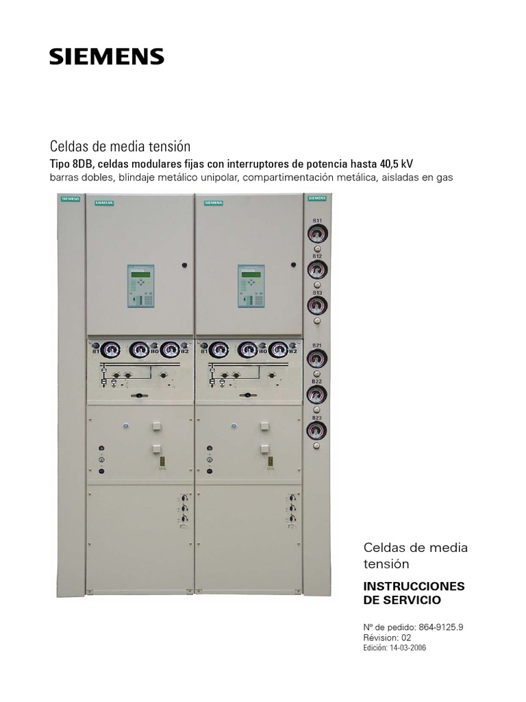8DB10 Instrucciones de Servicio | PDF | Transformador | Ingenieria ...