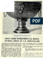 Marcu Beza - Noui urme romanesti la manastirea Sinai si la Ierusalim - 1932