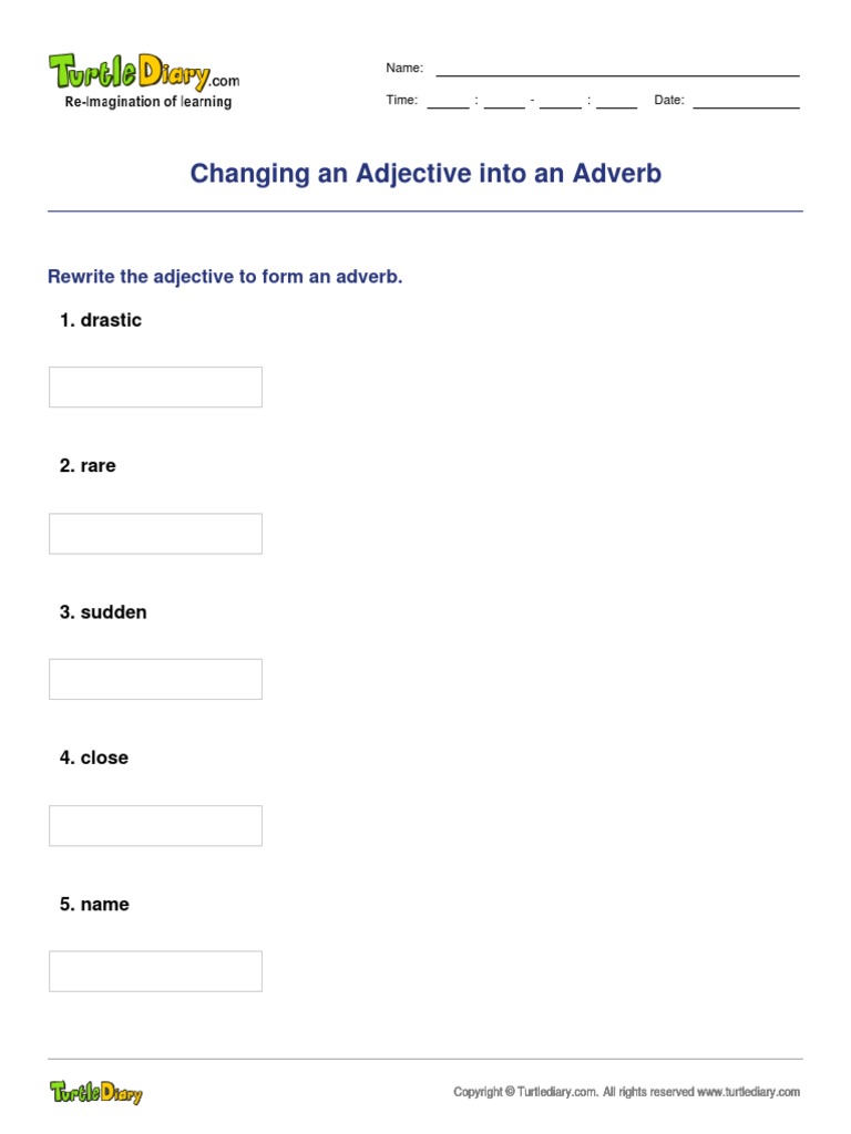 How To Turn A Verb Into An Adjective