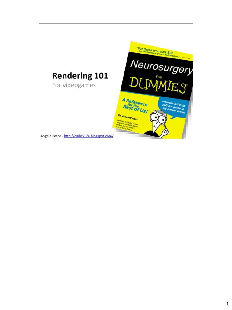High-Level Overview of Rendering | PDF | Rendering (Computer Graphics ...