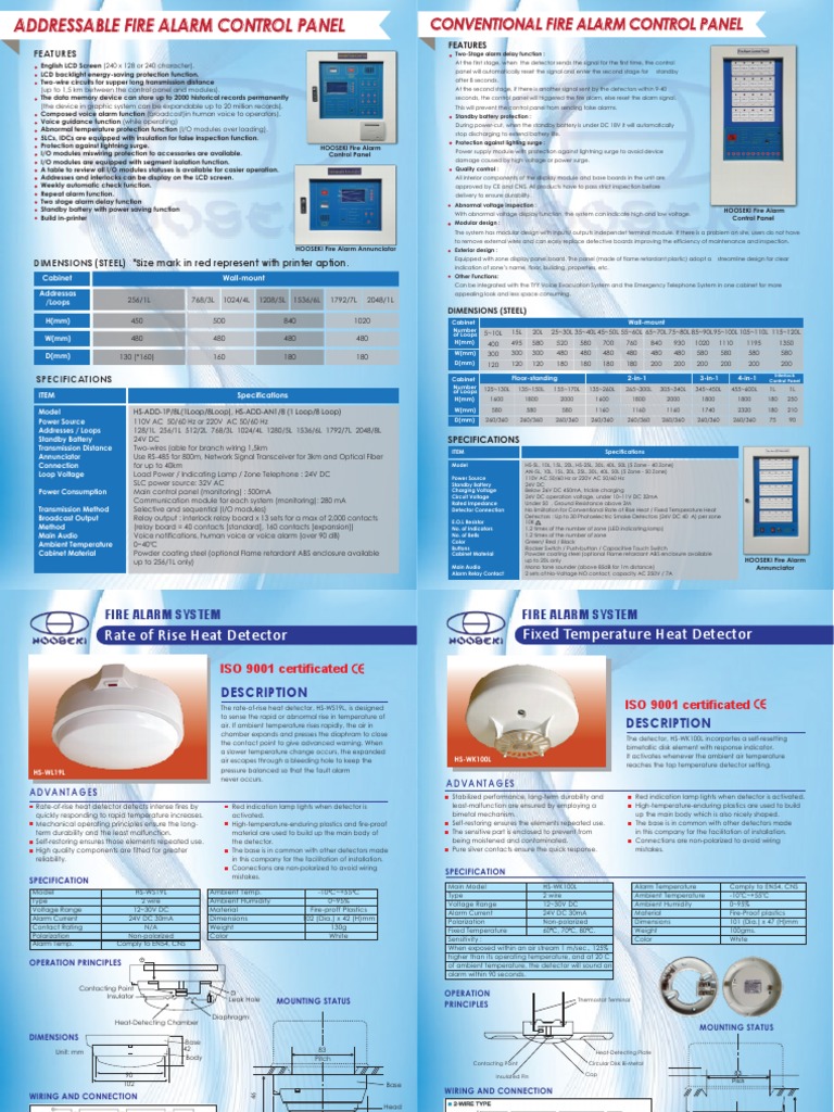 Hooseki Fire Alarm Control Panel Guide | PDF | Alternating Current ...