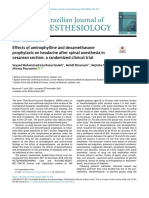 Effects of Aminophylline and Dexamethasone Prophylaxis On Headache After Spinal Anesthesia in Cesarean Section: A Randomized Clinical Trial