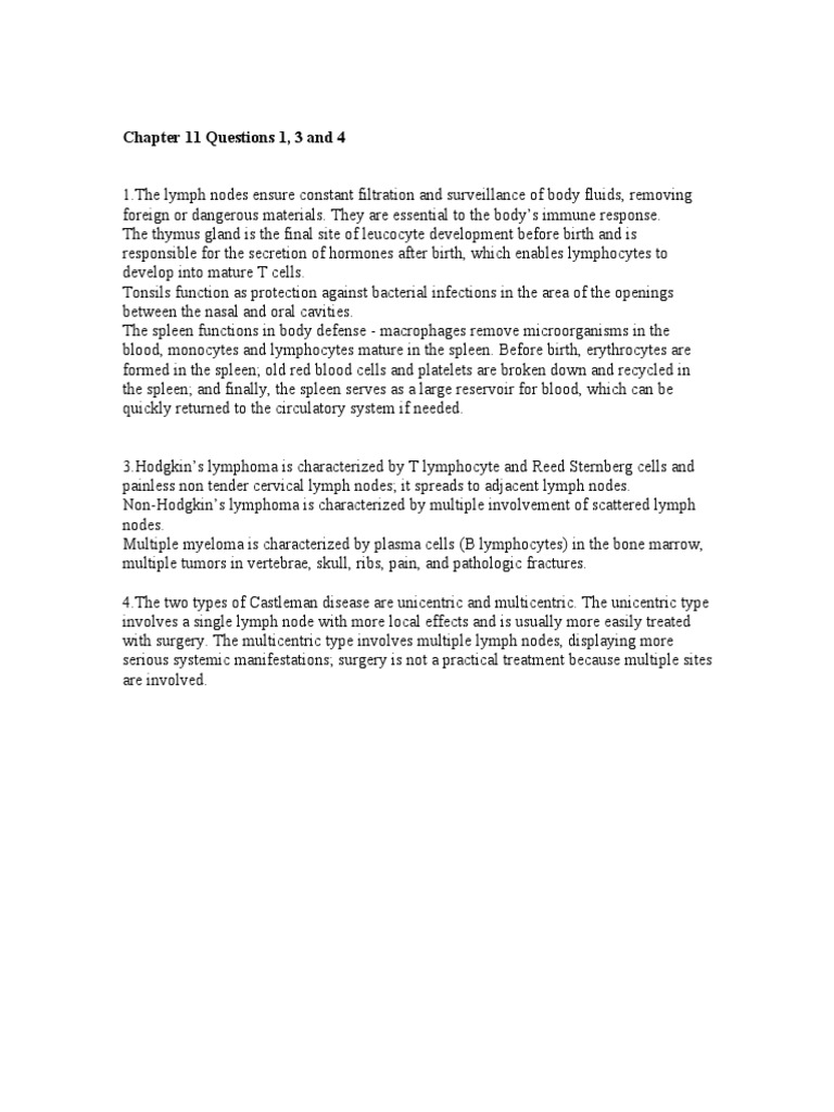 Chapter 11 Questions 1 | PDF