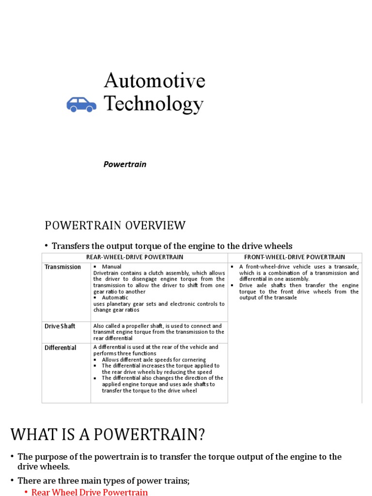 AutoTech Lecture 5 Powertrain (Part I) PDF Clutch Manual