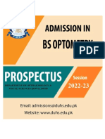 BS OPTOMETRY 2022-23 Prospectus - 121222
