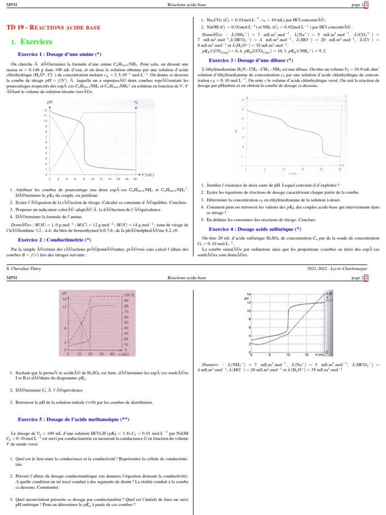 18 Acido TD Dosage | PDF | Chimie | Titrage
