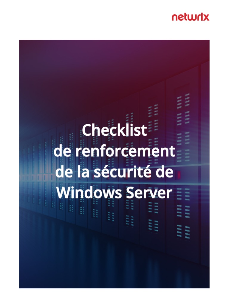 Checklist de durcissement Windows Server | PDF | Serveur (Informatique ...