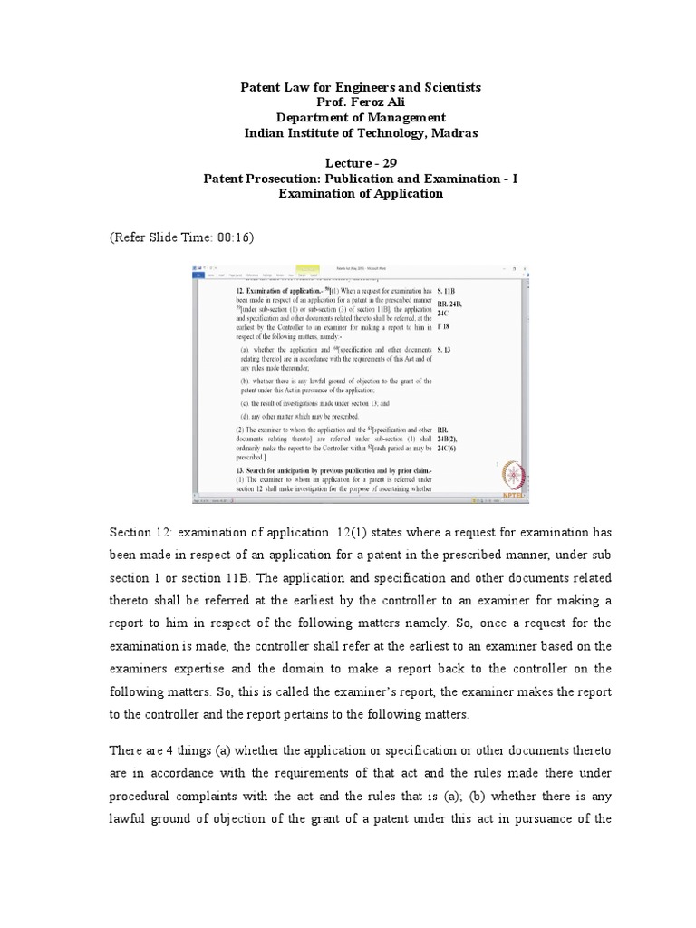 Lec 29 PDF Novelty (Patent) Patent
