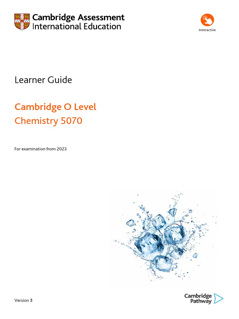 5070 Learner Guide (For Examination From 2023) | PDF | Redox | Chemical ...