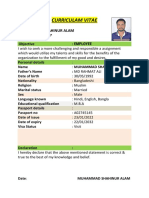 Muhammad Shahinur Alam CV