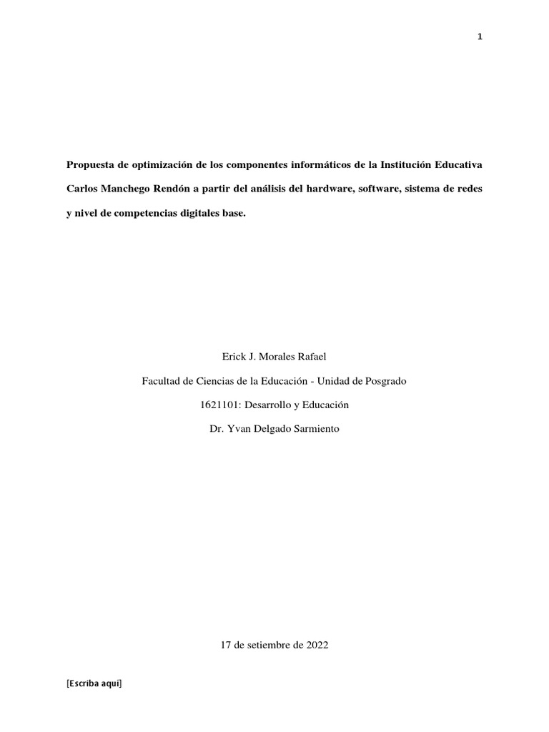 Trabajo Final | PDF | Enseñando | Hardware de la computadora