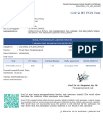 Cov-2 RT PCR Test: Hasil Pemeriksaan Laboratorium