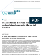 El Acido Tanico Dietetico Funciona Bien en Las Dietas de Camaron Blanco Del Pacifico