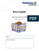 Beta English July Week 6