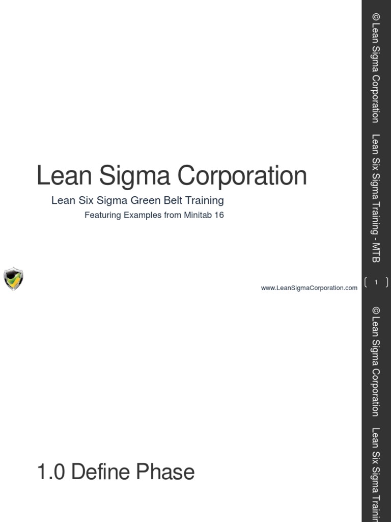 Lean Six Sigma Green Belt Overview | PDF | Six Sigma | Lean Manufacturing