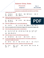 Polynomial Assignment 1