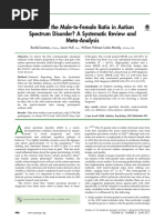 What Is The Male-To-female Ratio in Austism Spectrum Disorder A Systematic Review and Meta Analysis