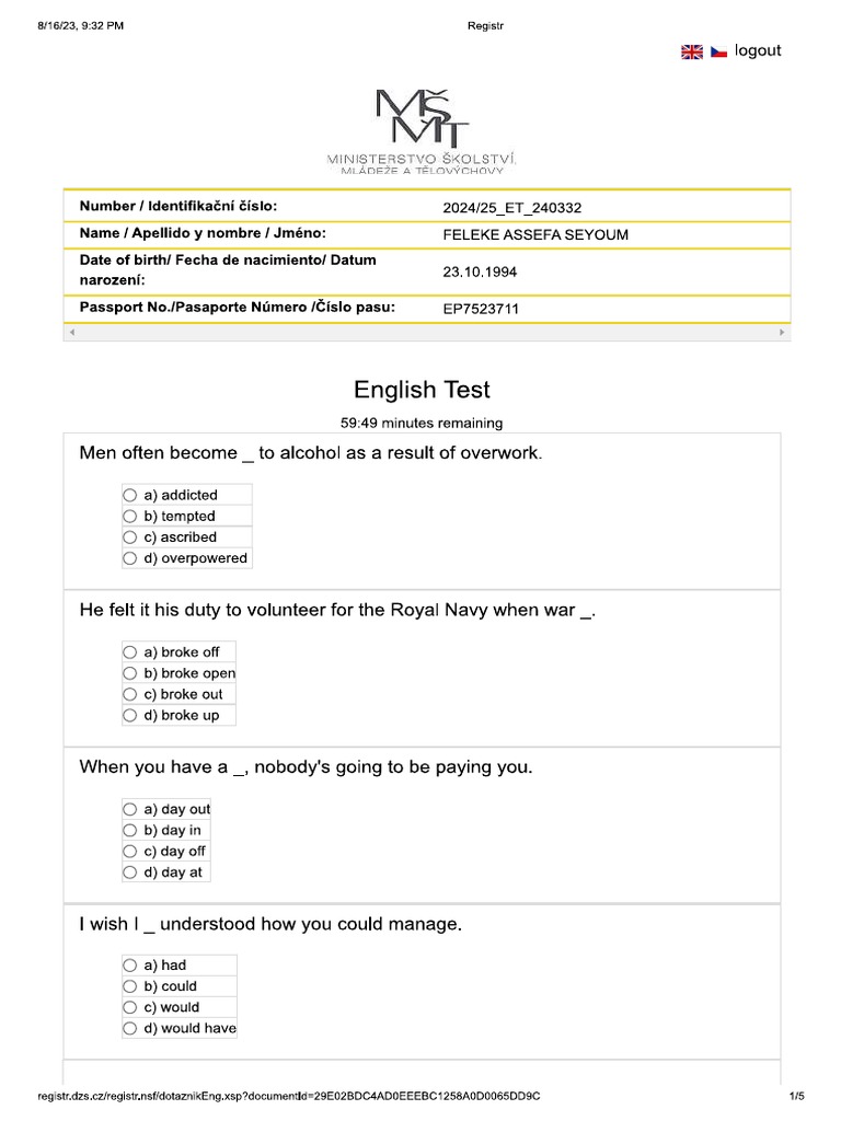 ENGLISH TEST 2026 visual data 4