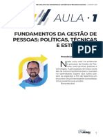 Aula - : Fundamentos Da Gestão de Pessoas: Políticas, Técnicas E Estratégias